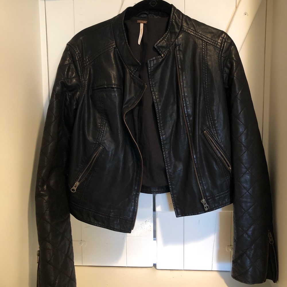 Free People Vegan Leather jacket